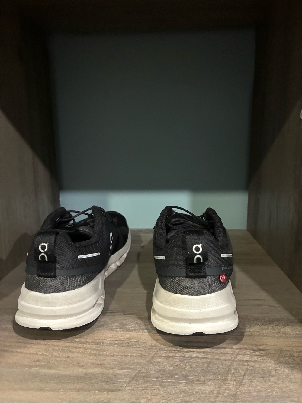 On Cloud Athletic Running Shoes - Black/White